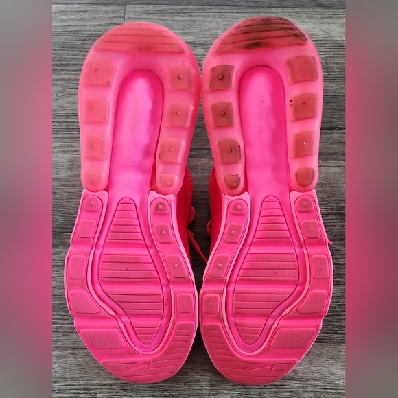 *XCLNT* Nike Airmax Air Max 270 Sz 7.5 Neon Bright Hot Hyper Vibrant Triple Pink - Picture 9 of 11